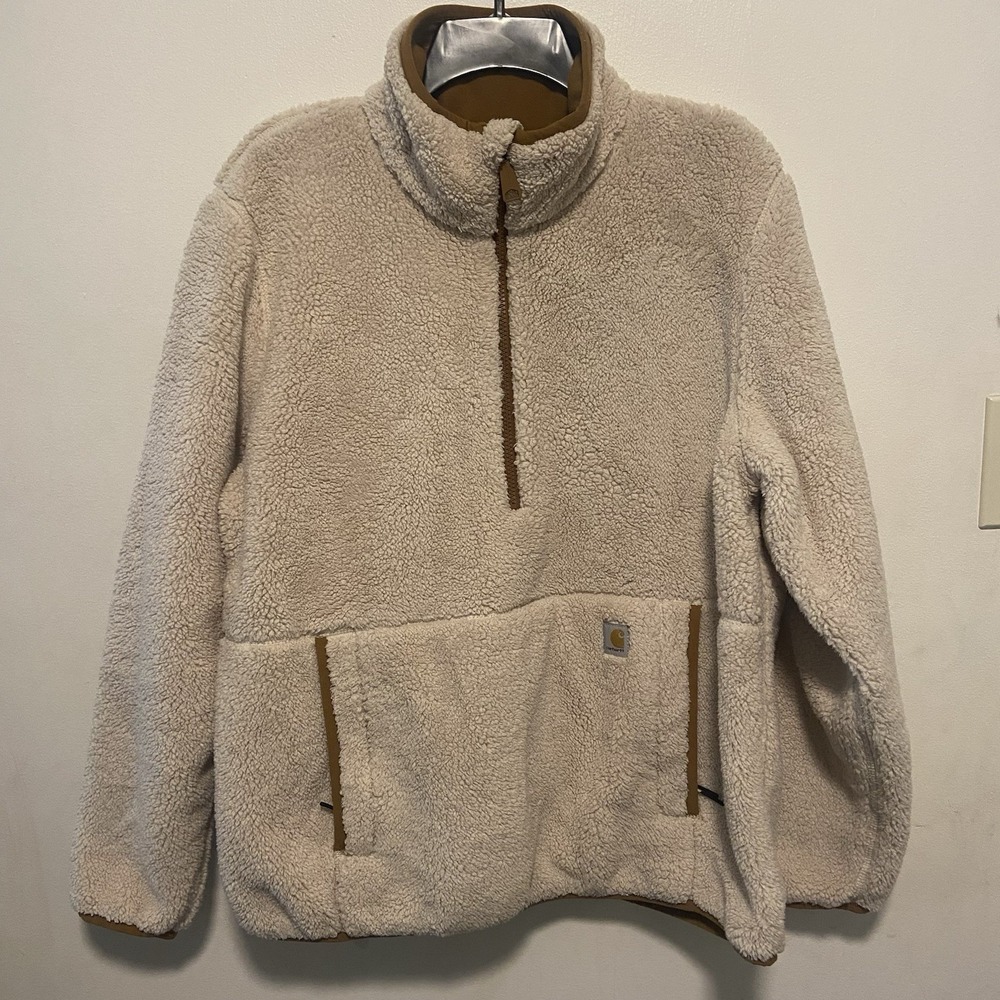 Carhartt Women's Fleece Pullover Size Large Workwear Cozy Casual Loose Fit